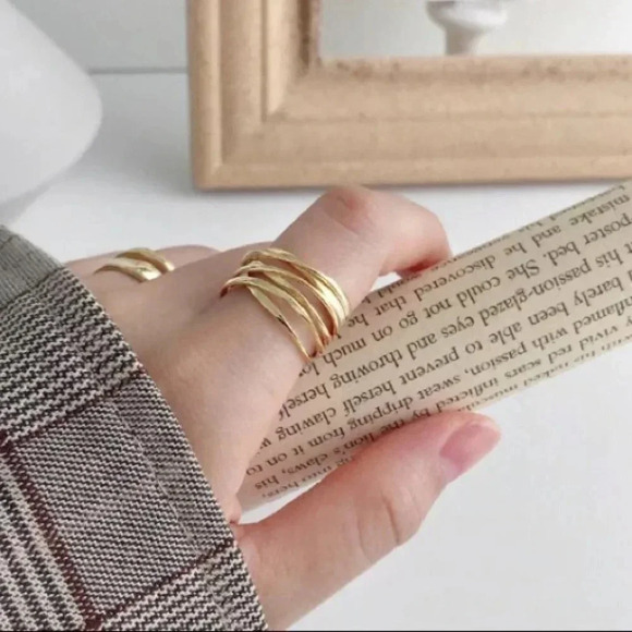 Minimalist 925 Sterling Silver Adjustable Gold - Picture 2 of 6